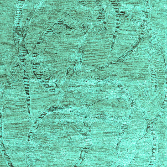 Abstract Turquoise Contemporary Rug, con2281turq
