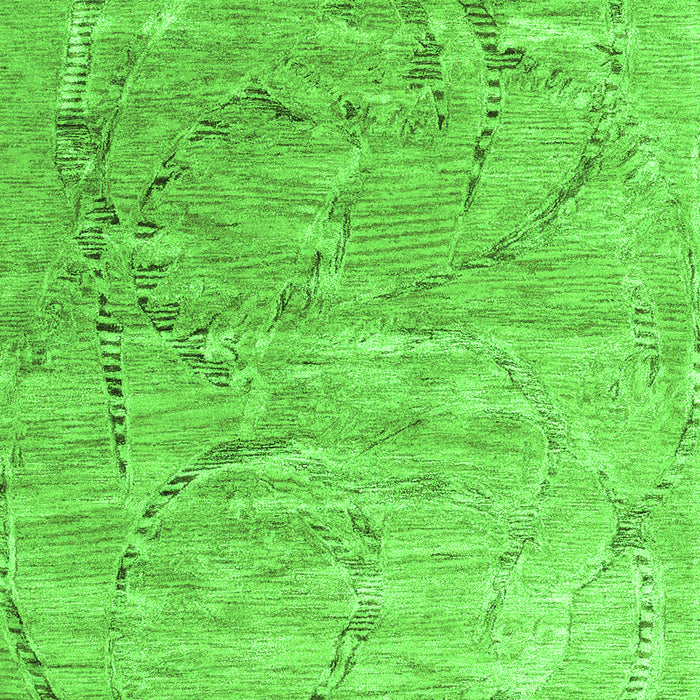 Abstract Green Contemporary Rug, con2281grn