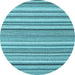 Round Machine Washable Abstract Light Blue Contemporary Rug, wshcon2282lblu