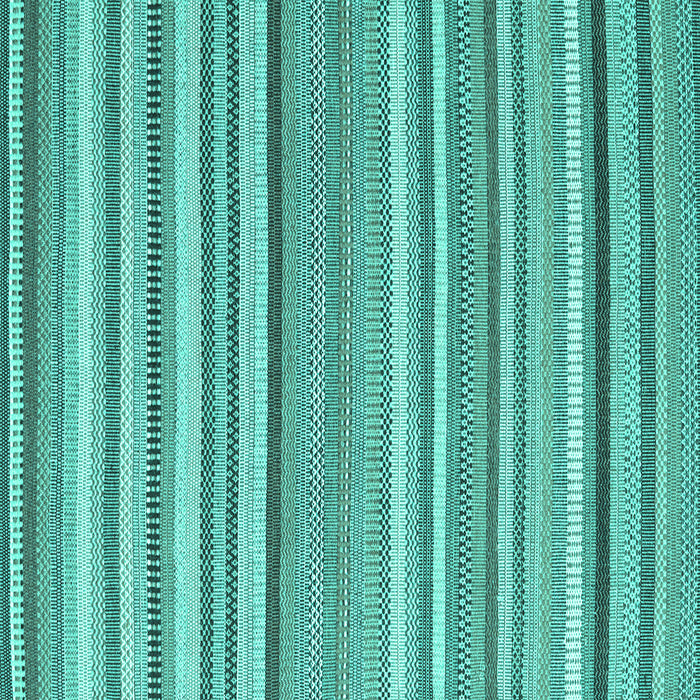 Square Machine Washable Abstract Turquoise Contemporary Area Rugs, wshcon2282turq