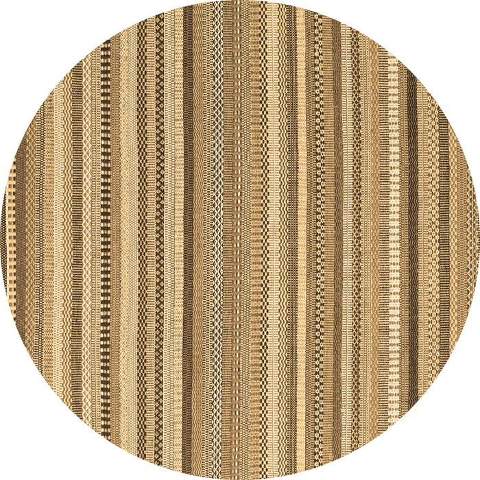 Round Machine Washable Abstract Brown Contemporary Rug, wshcon2282brn