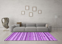 Machine Washable Abstract Purple Contemporary Rug, wshcon2282pur