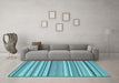 Machine Washable Abstract Light Blue Contemporary Rug in a Living Room, wshcon2282lblu