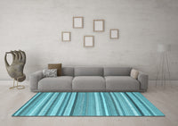 Machine Washable Abstract Light Blue Contemporary Rug, wshcon2282lblu