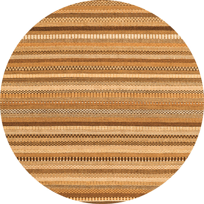 Square Abstract Orange Contemporary Rug, con2282org