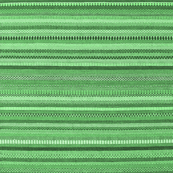 Square Machine Washable Abstract Emerald Green Contemporary Area Rugs, wshcon2282emgrn