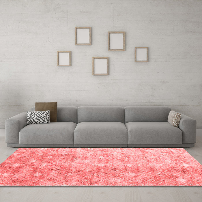 Contemporary Red Washable Rugs