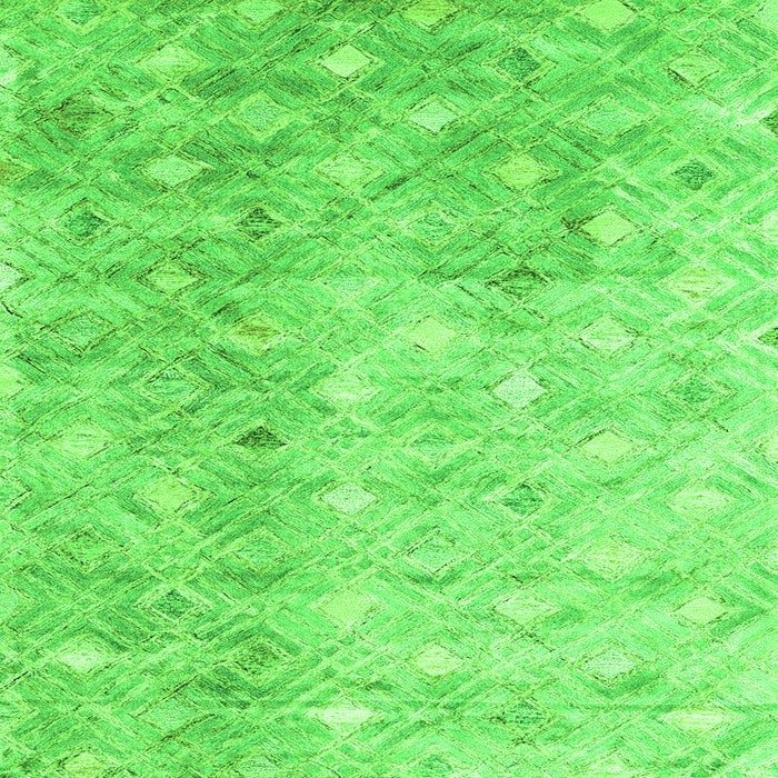 Serging Thickness of Abstract Green Contemporary Rug, con2283grn