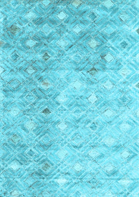 Abstract Light Blue Contemporary Rug, con2283lblu