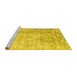 Sideview of Machine Washable Abstract Yellow Contemporary Rug, wshcon2283yw