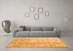 Machine Washable Abstract Orange Contemporary Area Rugs in a Living Room, wshcon2283org