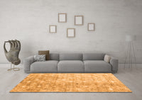 Machine Washable Abstract Orange Contemporary Rug, wshcon2283org