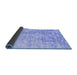 Sideview of Abstract Blue Contemporary Rug, con2283blu