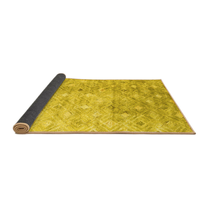 Sideview of Abstract Yellow Contemporary Rug, con2283yw