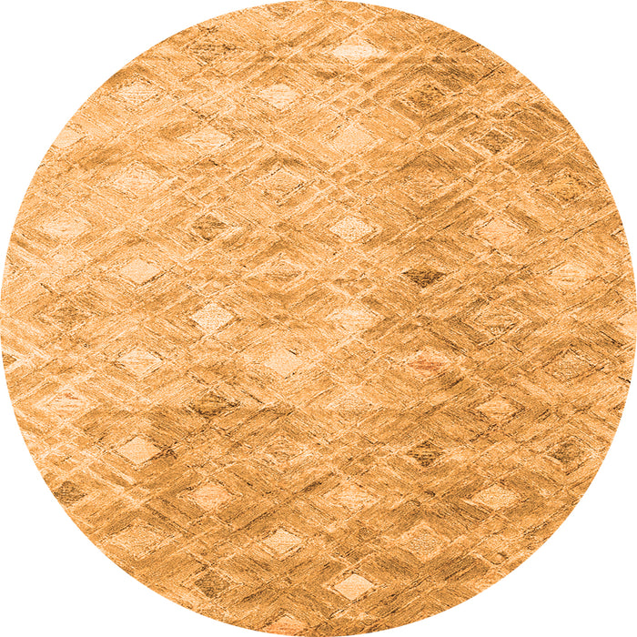 Square Abstract Orange Contemporary Rug, con2283org