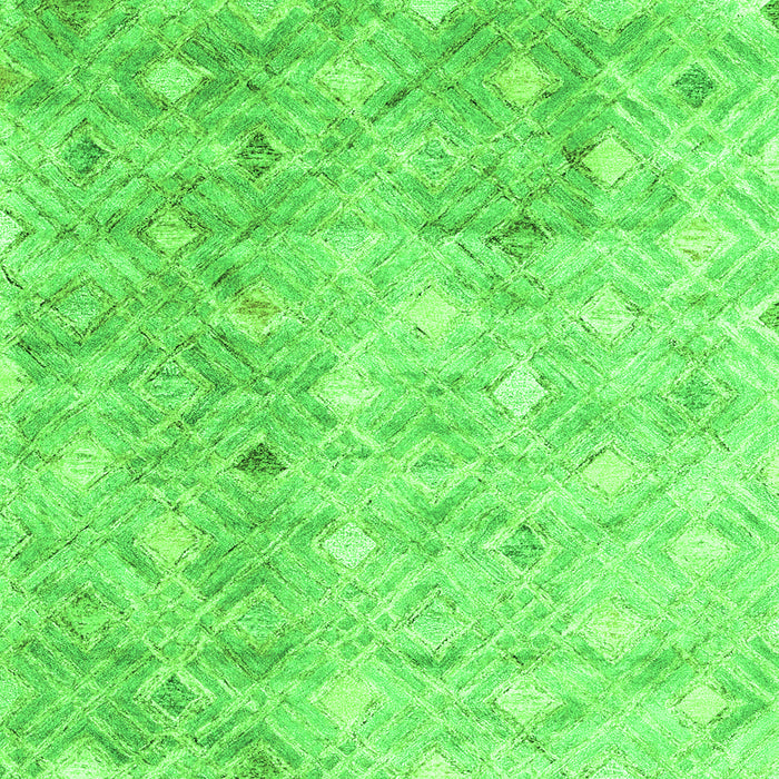 Serging Thickness of Machine Washable Abstract Green Contemporary Area Rugs, wshcon2283grn