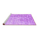 Sideview of Machine Washable Abstract Purple Contemporary Area Rugs, wshcon2283pur