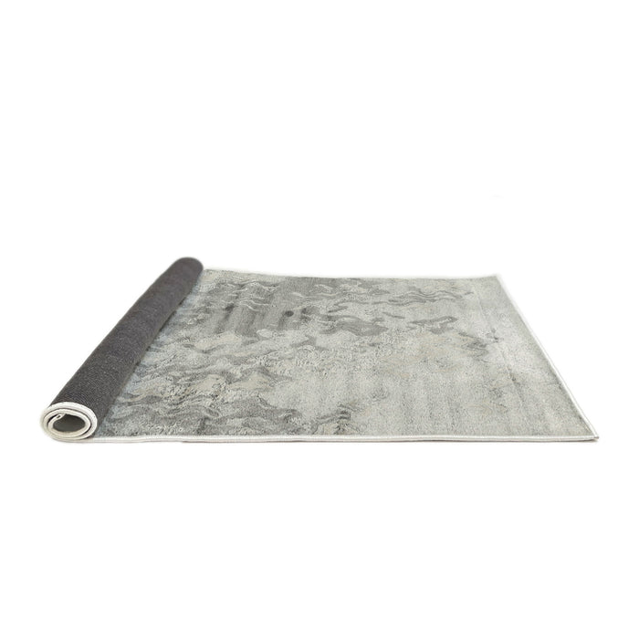 Thickness of Contemporary Dark Gray Modern Rug, con2284