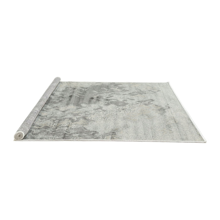 Serging Thickness of Machine Washable Contemporary Dark Gray Rug, wshcon2284