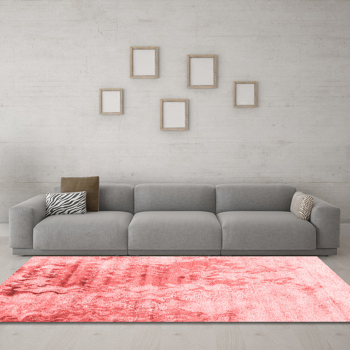Contemporary Red Washable Rugs