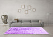 Machine Washable Abstract Purple Contemporary Area Rugs in a Living Room, wshcon2284pur