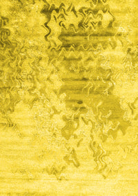 Abstract Yellow Contemporary Rug, con2284yw