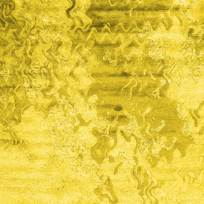 Abstract Yellow Contemporary Rug, con2284yw