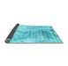 Sideview of Abstract Light Blue Contemporary Rug, con2284lblu