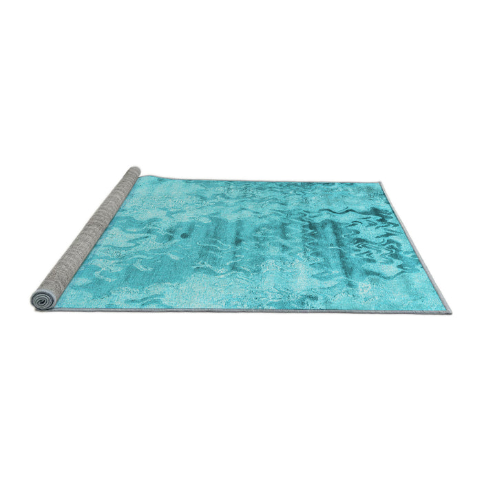Sideview of Machine Washable Abstract Light Blue Contemporary Rug, wshcon2284lblu