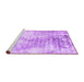 Sideview of Machine Washable Abstract Purple Contemporary Area Rugs, wshcon2284pur