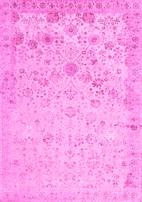 Abstract Pink Contemporary Rug, con2285pnk