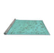 Sideview of Machine Washable Abstract Light Blue Contemporary Rug, wshcon2285lblu