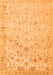 Serging Thickness of Machine Washable Abstract Orange Contemporary Area Rugs, wshcon2285org