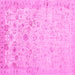 Square Abstract Pink Contemporary Rug, con2285pnk