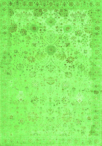 Abstract Green Contemporary Rug, con2285grn