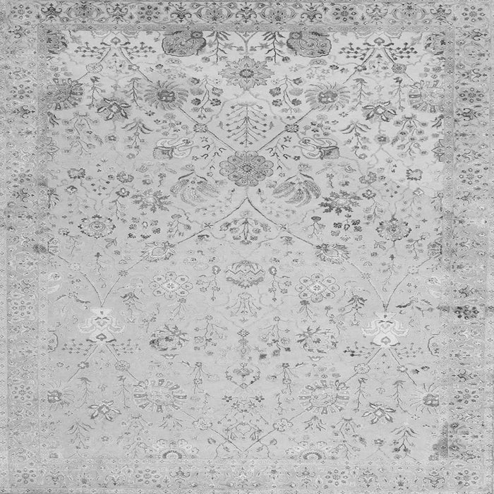 Round Machine Washable Abstract Gray Contemporary Rug, wshcon2285gry