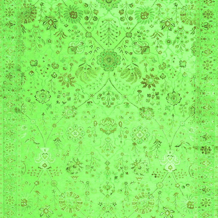 Serging Thickness of Machine Washable Abstract Green Contemporary Area Rugs, wshcon2285grn