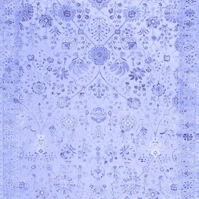 Abstract Blue Contemporary Rug, con2285blu