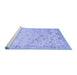 Sideview of Machine Washable Abstract Blue Contemporary Rug, wshcon2285blu