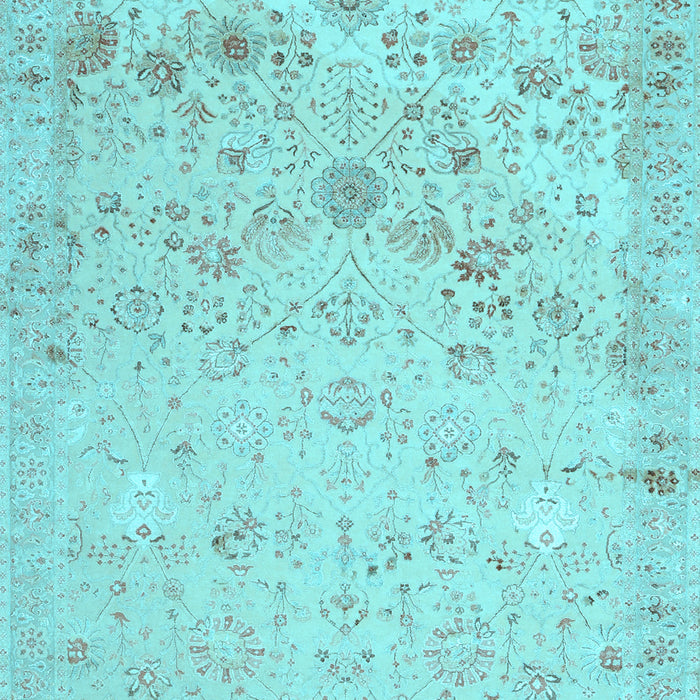 Abstract Light Blue Contemporary Rug, con2285lblu