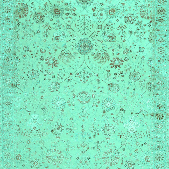 Machine Washable Abstract Turquoise Contemporary Area Rugs, wshcon2285turq