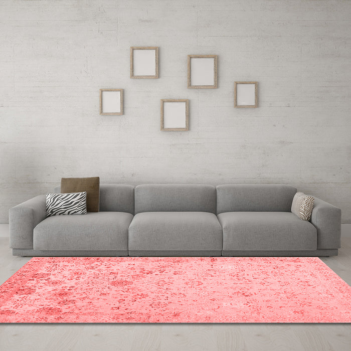 Contemporary Red Washable Rugs
