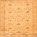 Serging Thickness of Abstract Orange Contemporary Rug, con2286org