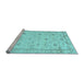 Sideview of Machine Washable Abstract Light Blue Contemporary Rug, wshcon2286lblu