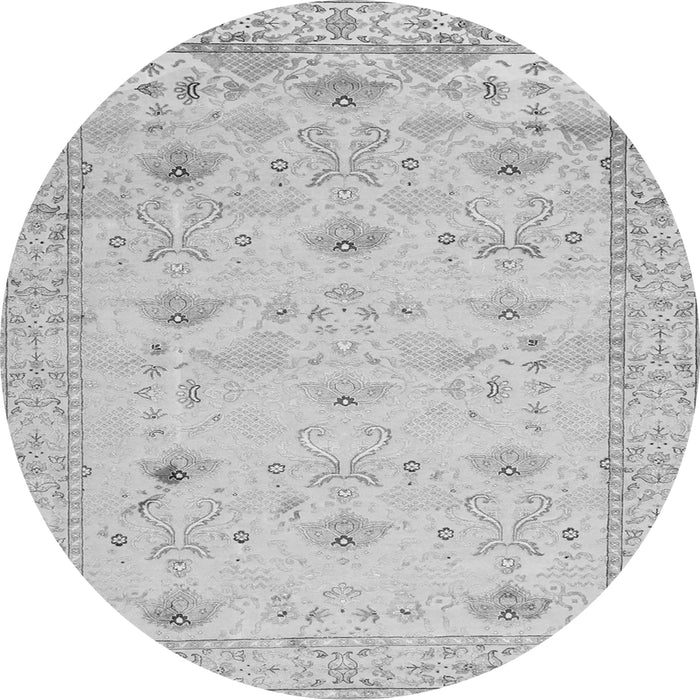 Square Abstract Gray Contemporary Rug, con2286gry