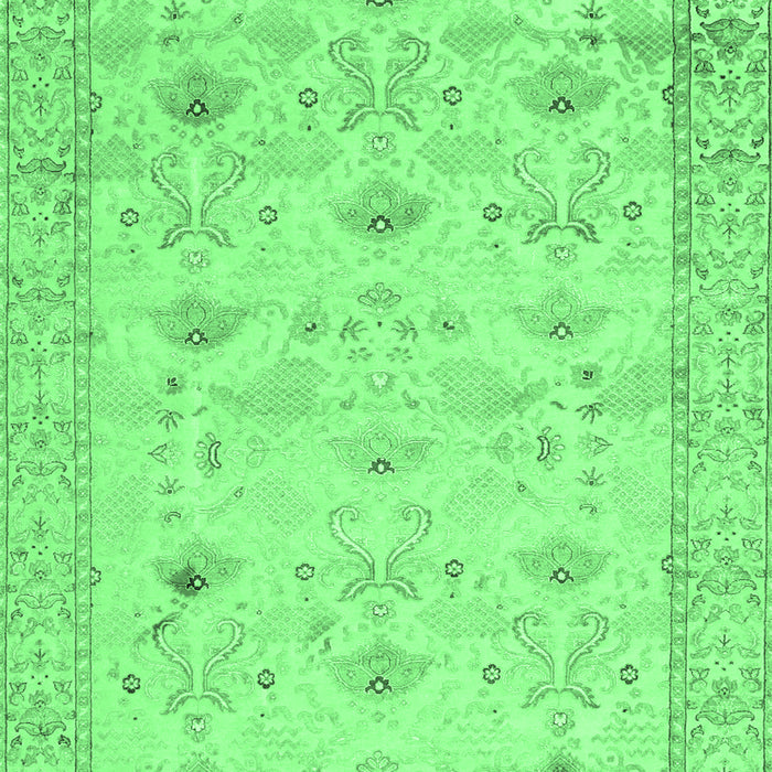 Machine Washable Abstract Emerald Green Contemporary Area Rugs, wshcon2286emgrn