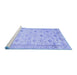 Sideview of Machine Washable Abstract Blue Contemporary Rug, wshcon2286blu