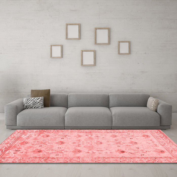 Contemporary Red Washable Rugs