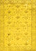 Abstract Yellow Contemporary Rug, con2286yw