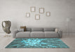 Machine Washable Abstract Light Blue Contemporary Rug in a Living Room, wshcon2287lblu